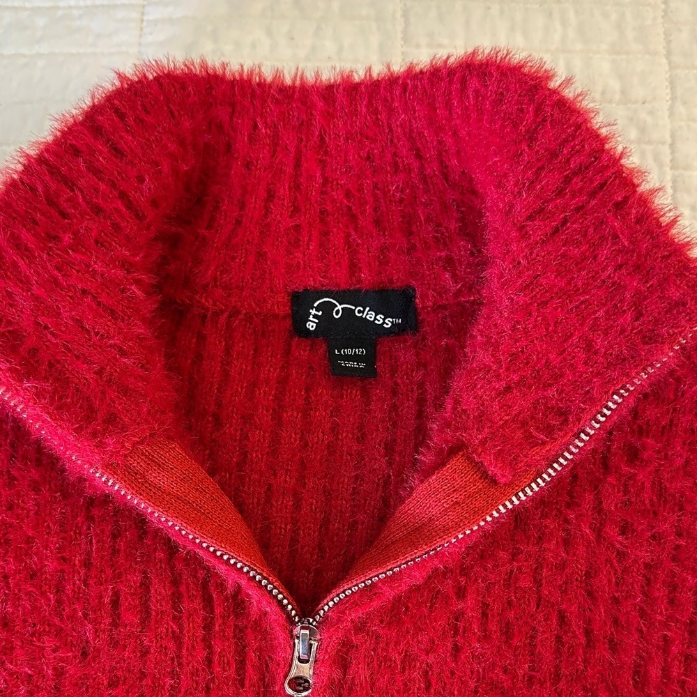 Art Class 10/12 Fuzzy Sweater Teddy Long Sleeve NWOT Pullover - Picture 3 of 6